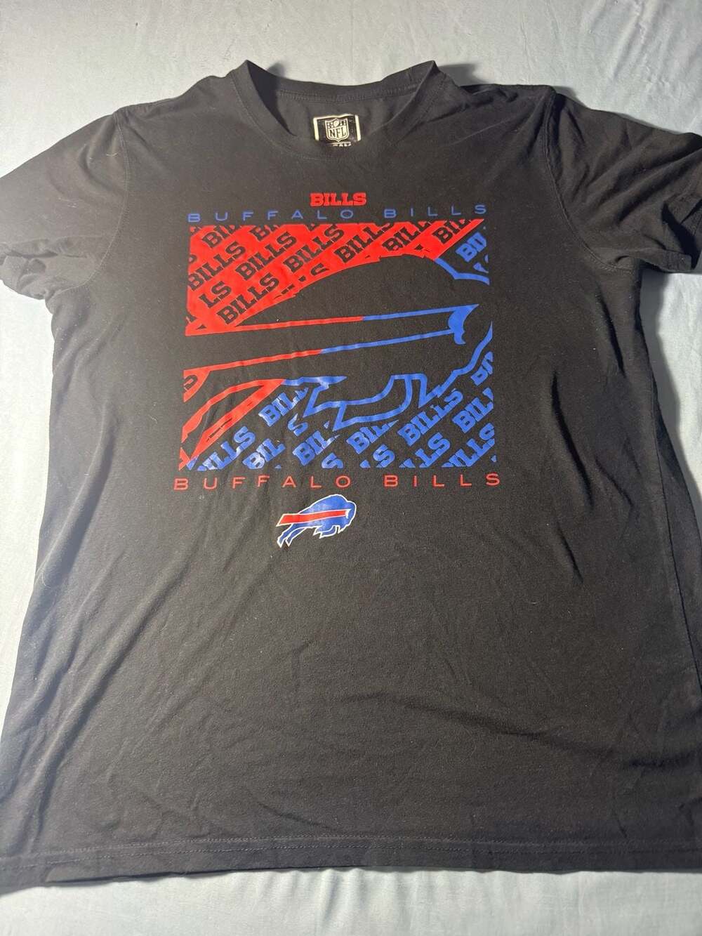 Nfl Team Apparel Buffalo Bills T-Shirt Size L Black